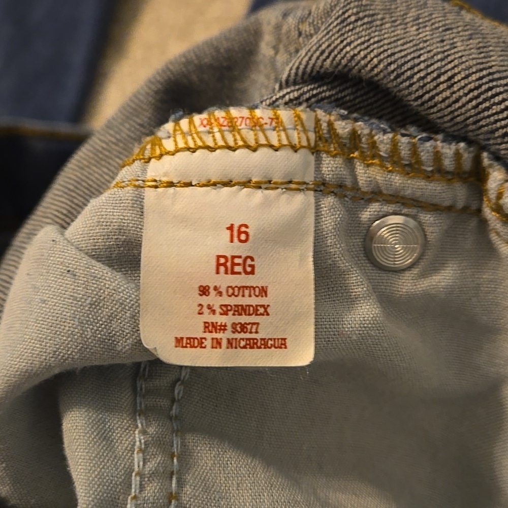 Arizona Jean Company Blue Straight Jeans Boys Size 16 Reg - Picture 3 of 4